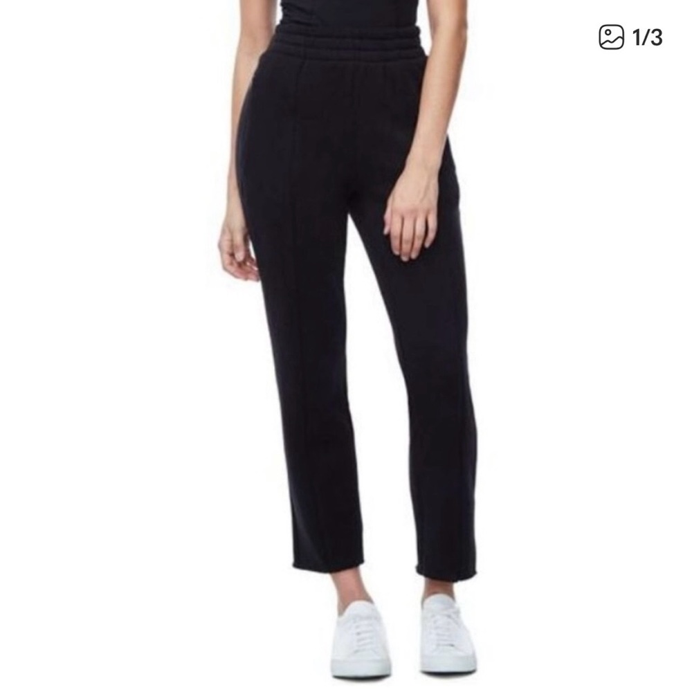 Good American black high waist sweat pants 2
